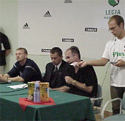 Trenerzy na pomeczowej konferencji - fot. Woytek
