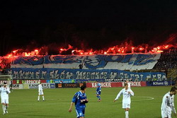 Fani Lecha na stadionie Górnika - fot. www.lechpoznan.com