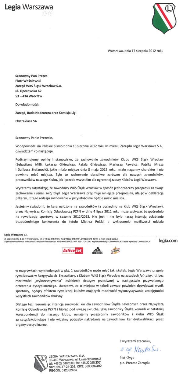 fot. Legia Warszawa