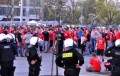 Widzew Łódź na wyjazdowym meczu z Wisłą Kraków - fot. kibicewisly.pl