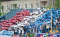 Podbeskidzie Bielsko-Biała na meczu z Piastem Gliwice - fot. tspodbeskidzie.pl