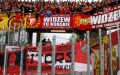 Widzew Łódź na wyjazdowym meczu z Koroną Kielce - fot. widzewtomy.net