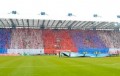 Wisła Kraków na meczu z Legią Warszawa - fot. Mishka