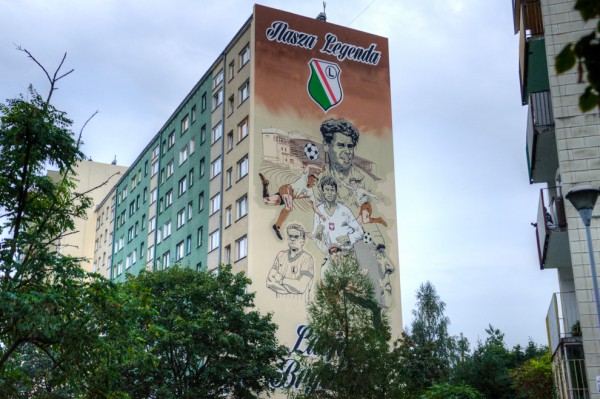 mural, Lucjan Brychczy, blok, odsłonięcie
