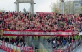 Widzew Łódź na wyjazdowym meczu z Koroną Kielce - fot. widzewtomy.net