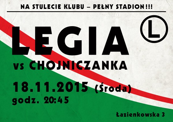 Plakat na Chojniczankę
