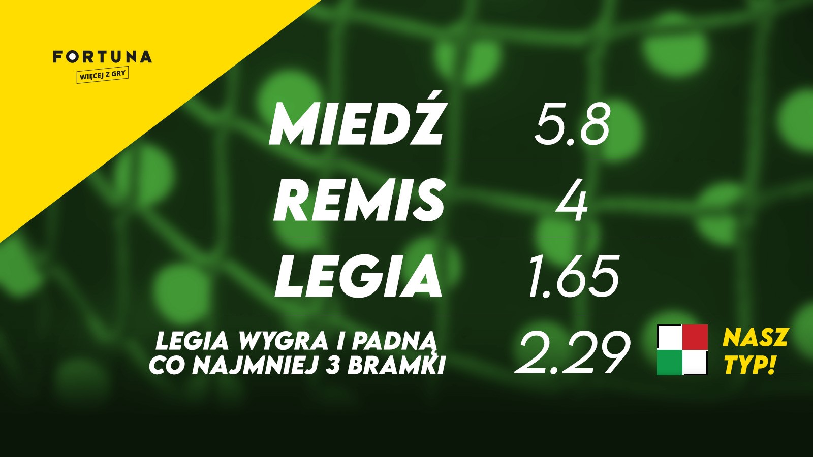 Oferta na mecz Miedź - Legia