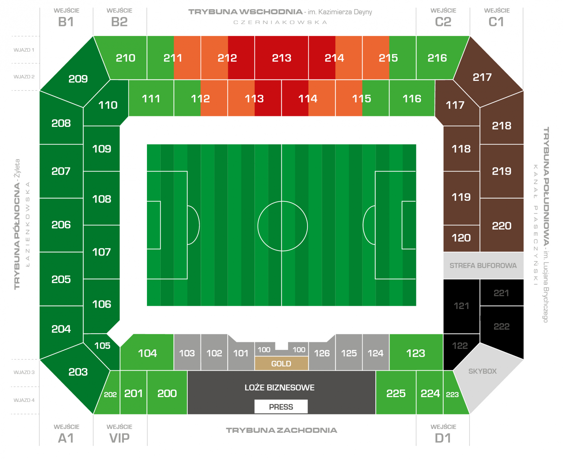 Schemat stadionu