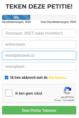 formularz petycji