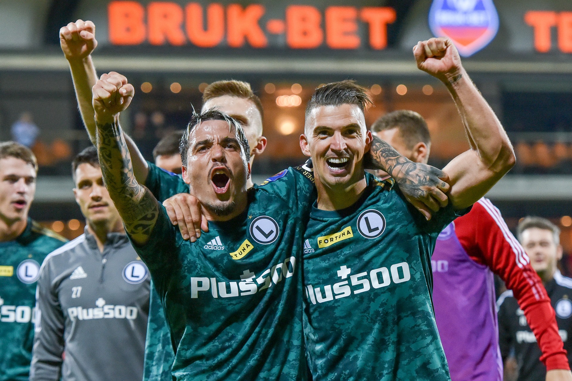 Bruk-Bet Termalica Nieciecza - Legia Warszawa, Josue, Carlitos, radość