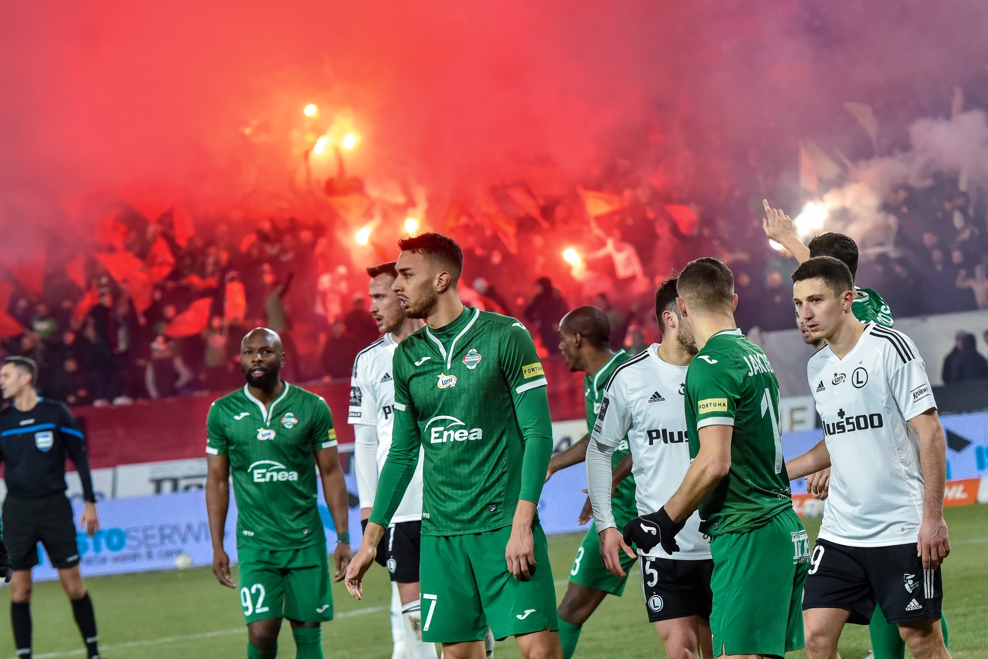 Radomiak Radom - Legia Warszawa, Leonardo Rocha, Bartosz Slisz, race