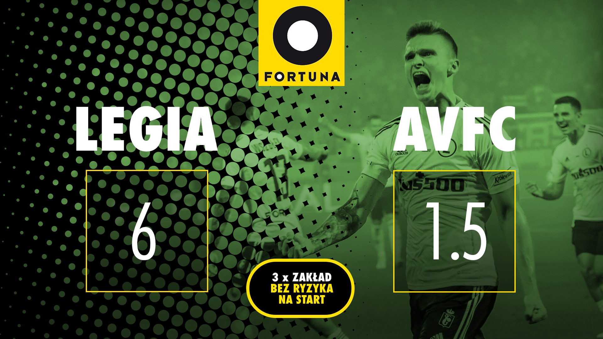 Oferta FORTUNY na mecz Legia - Aston Villa