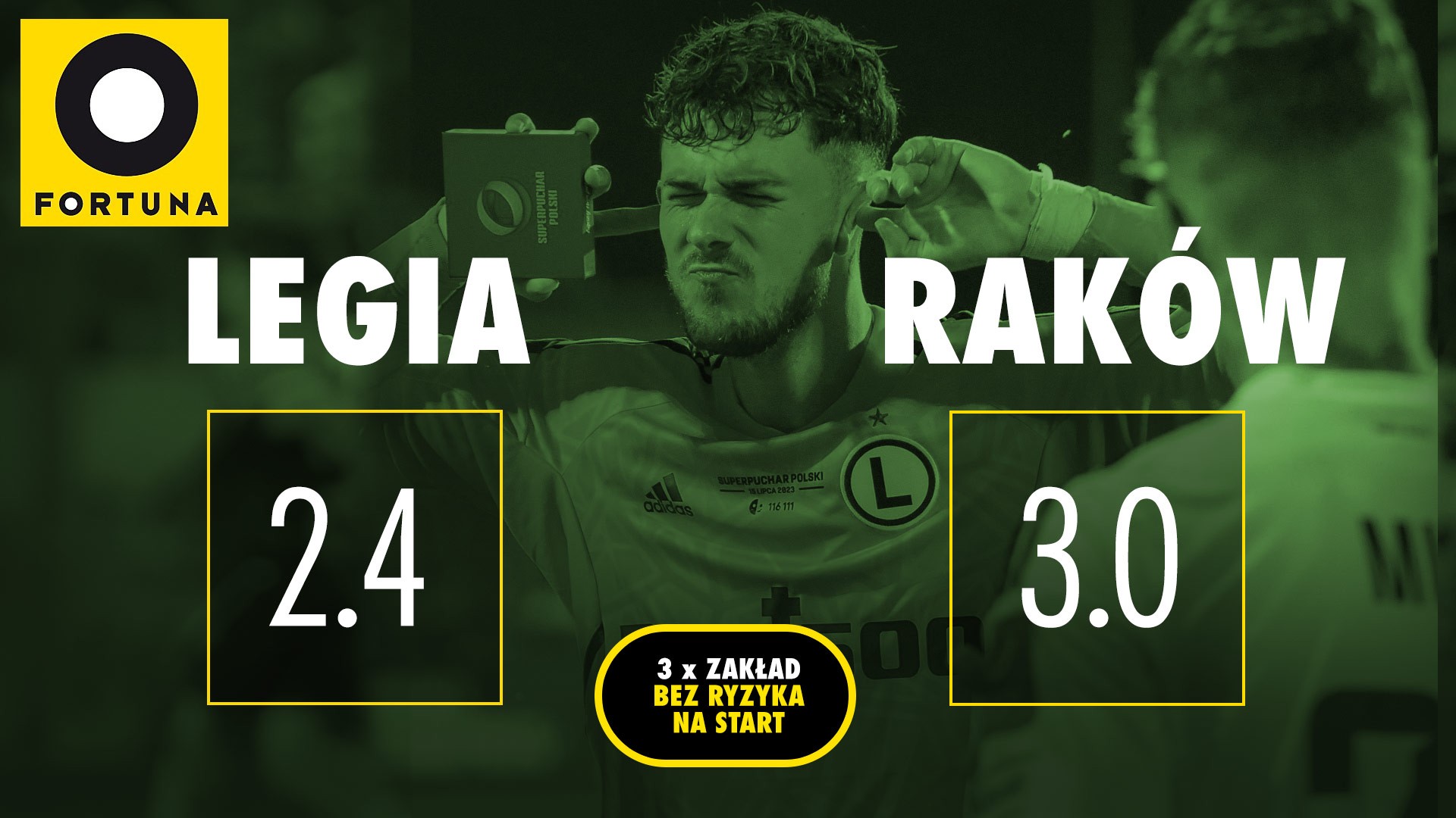 Oferta FORTUNY na mecz Legia - Raków