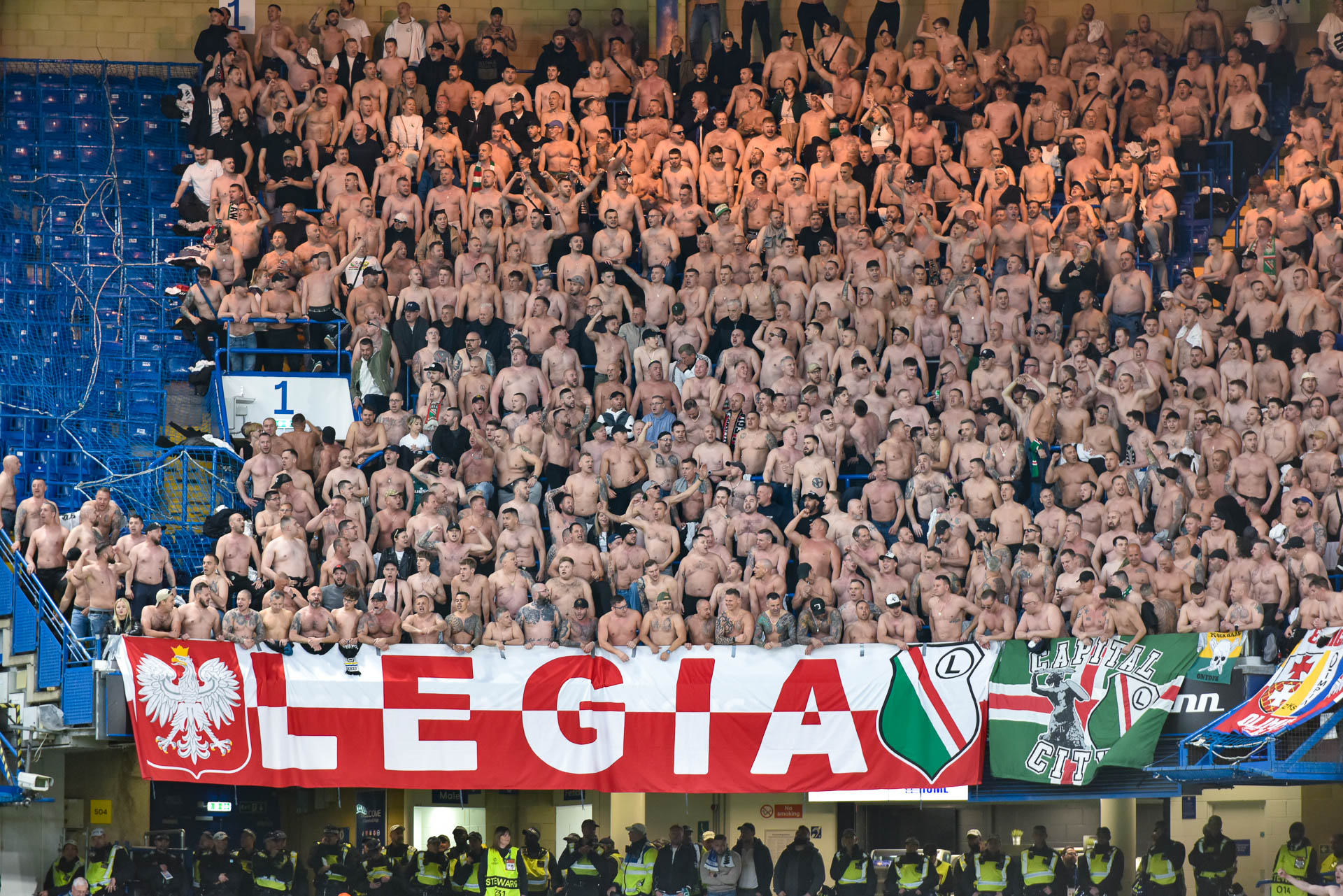 Chelsea FC - Legia Warszawa kibice sektor gości