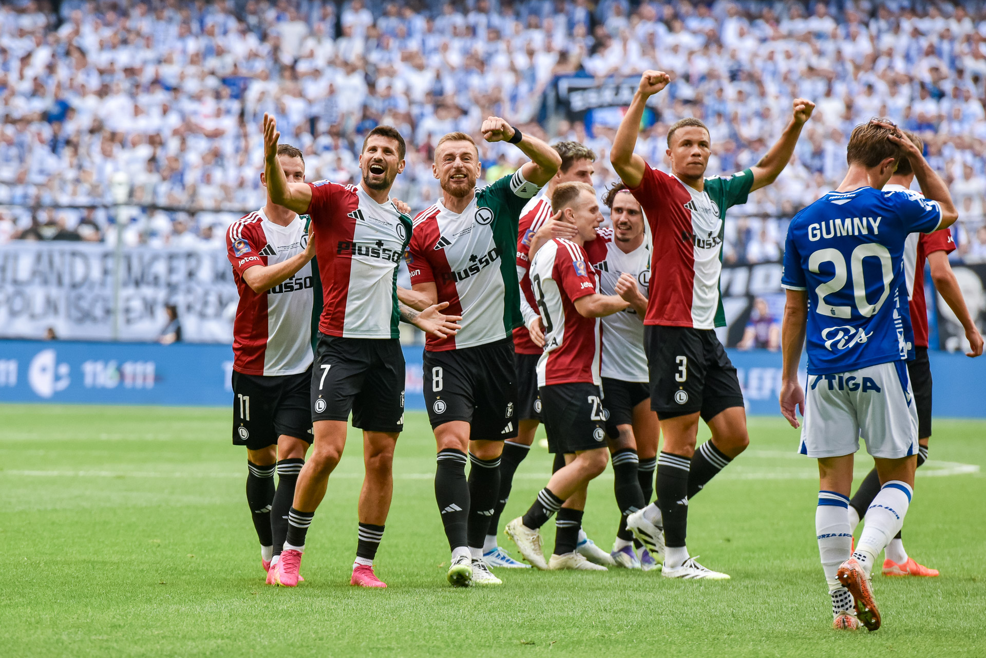 Lech Poznań - Legia Warszawa Paweł Wszołek radość Rafał Augustyniak Steve Kapuadi