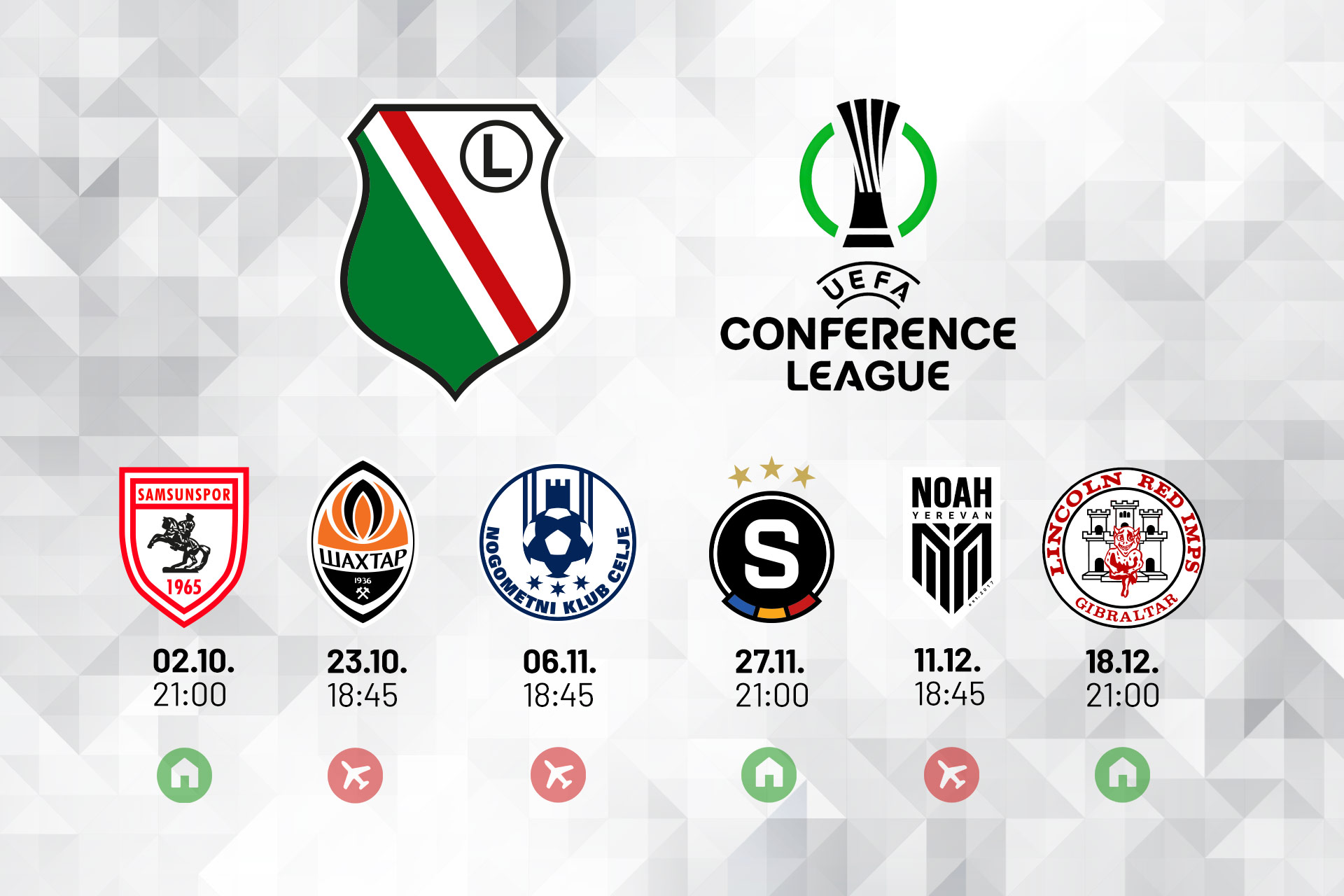 Terminarz meczów Legii w Lidze Konferencji