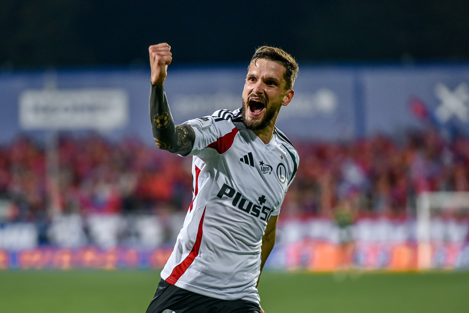 Raków Częstochowa - Legia Warszawa Petar Stojanović gol, radość