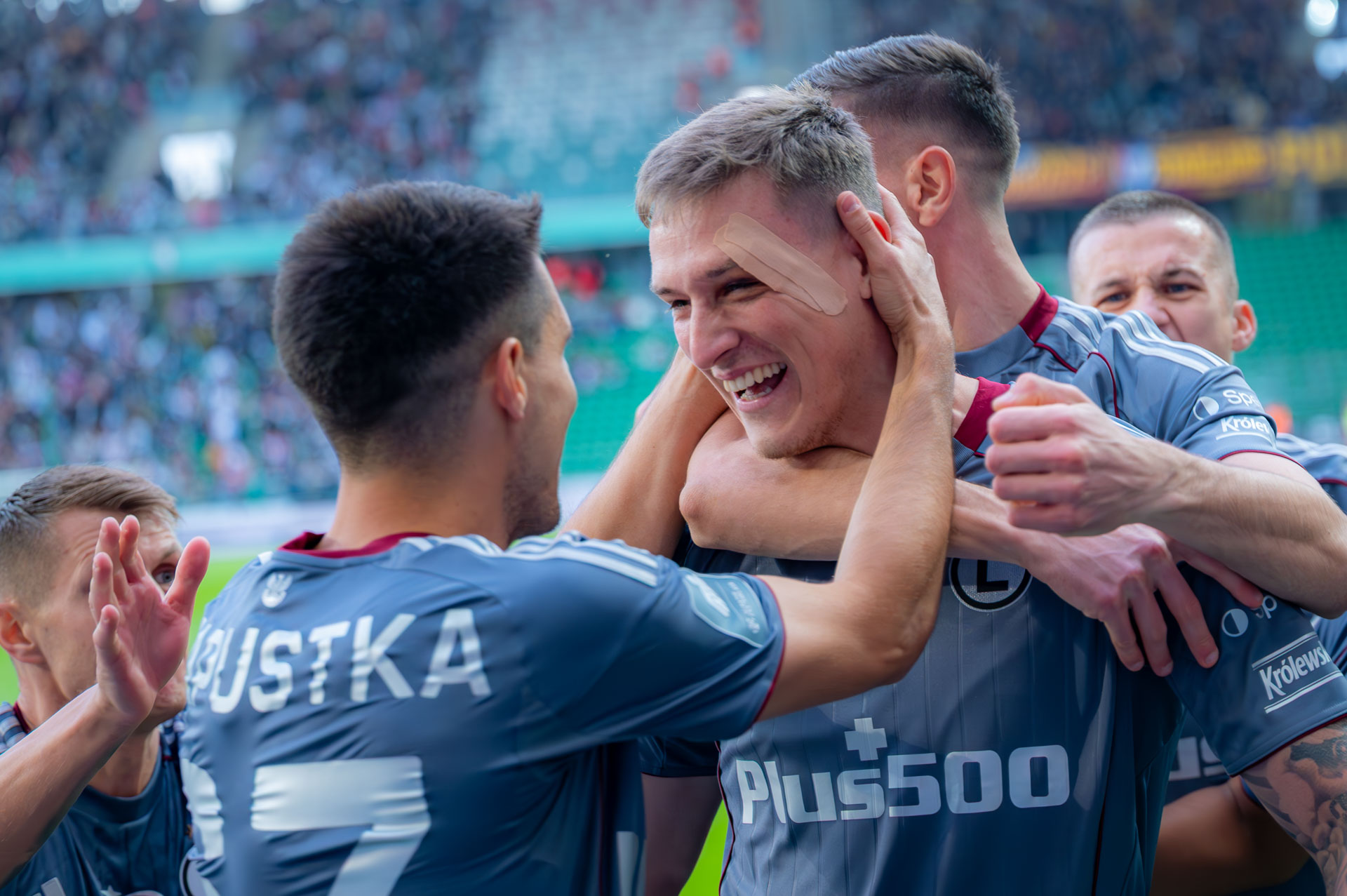 Legia Warszawa - Pogoń Szczecin Mileta Rajović, Bartosz Kapustka radość