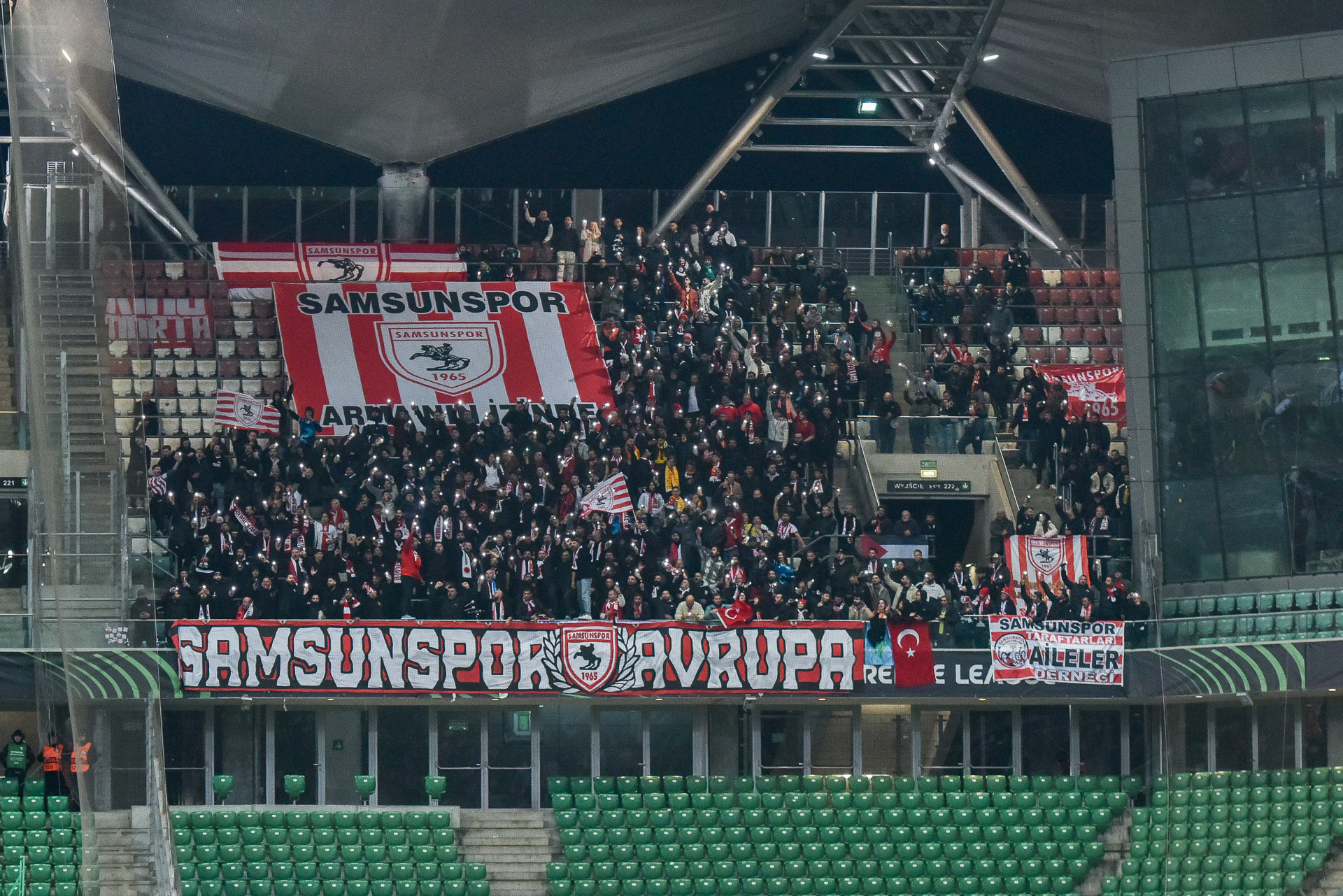 Samsunspor na wyjazdowym meczu z Legią