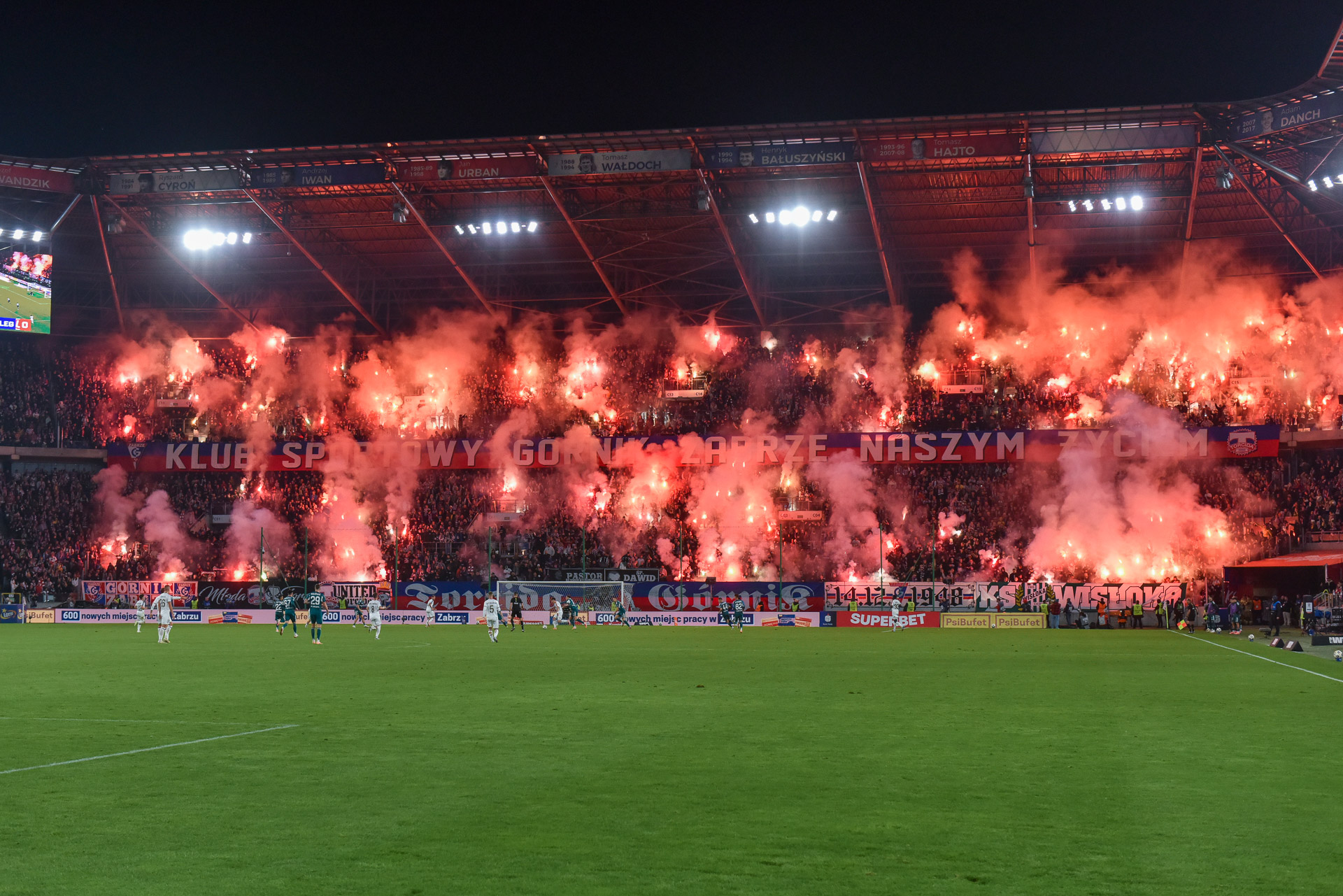 Górnik Zabrze - Legia Warszawa oprawa ultras race