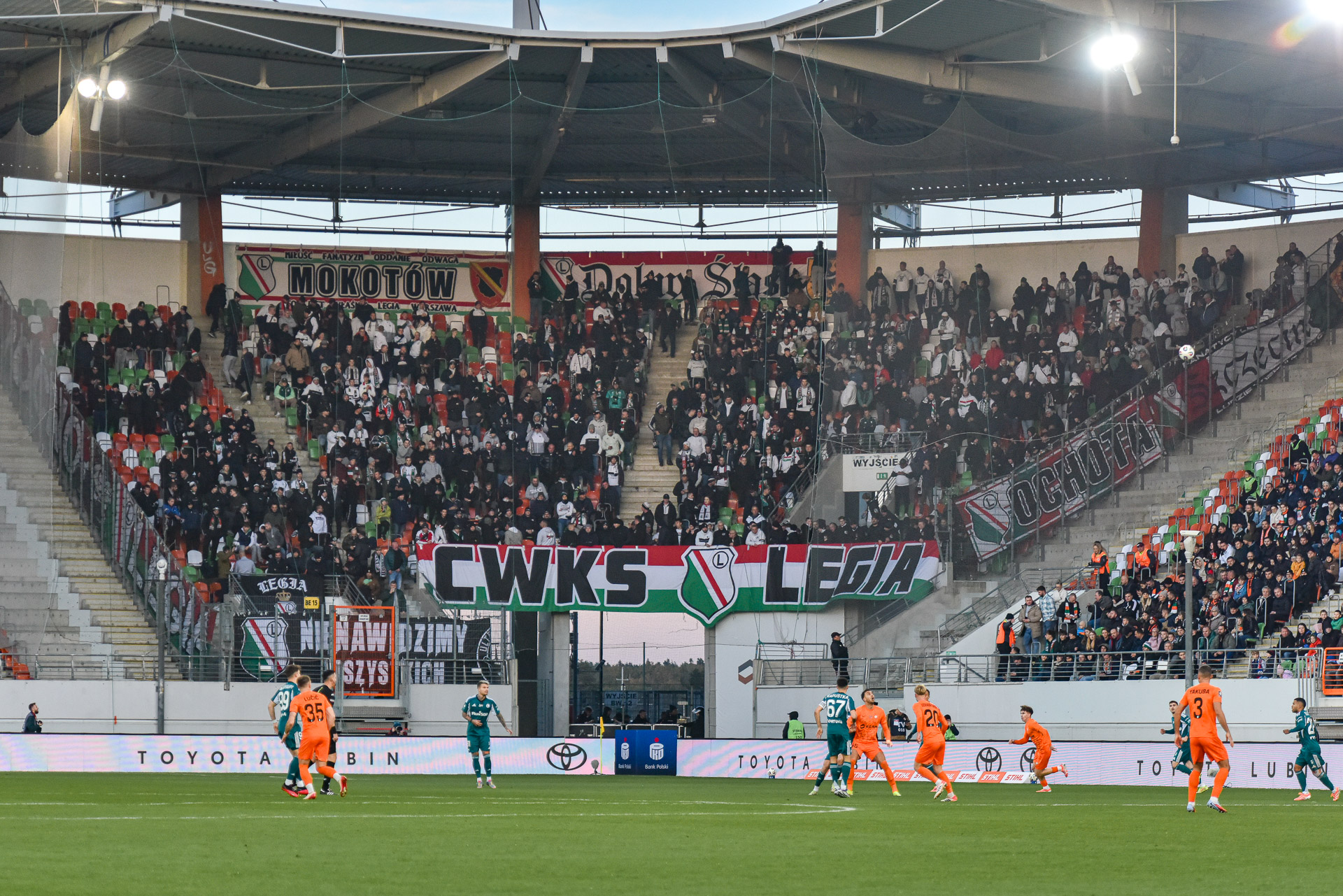 Zagłębie Lubin - Legia Warszawa sektor gości kibice