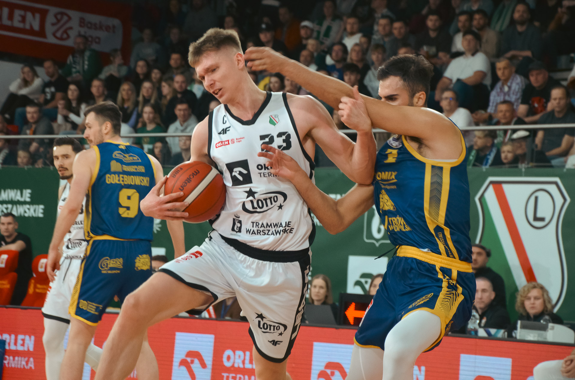 koszykówka Legia Warszawa - Stal Ostrów Wielkopolski Michał Kolenda