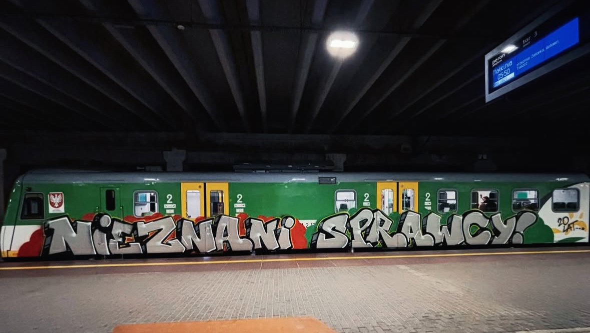 graffiti,pociąg,Nieznani Sprawcy