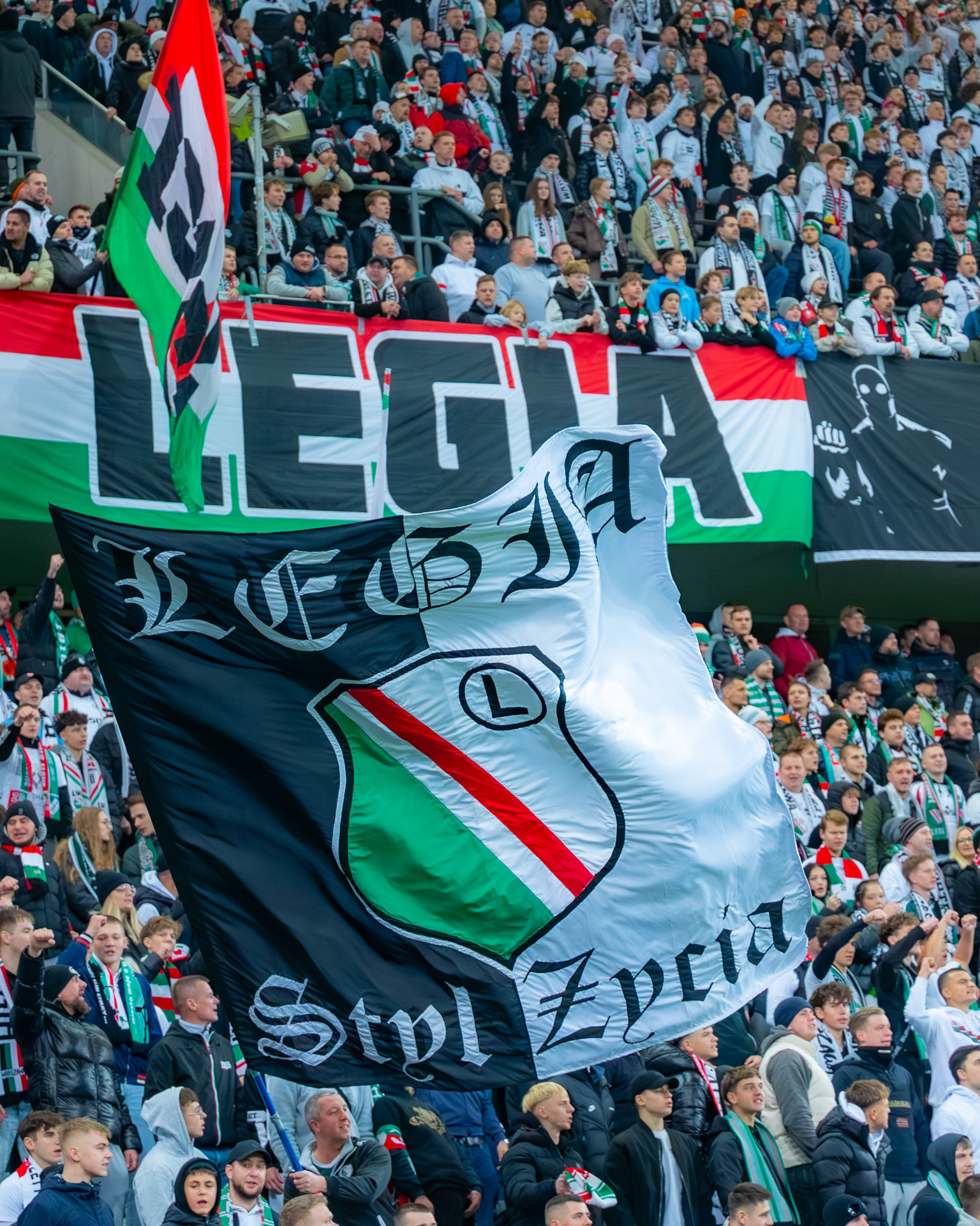 Legia Warszawa - Pogoń Szczecin flaga styl życia