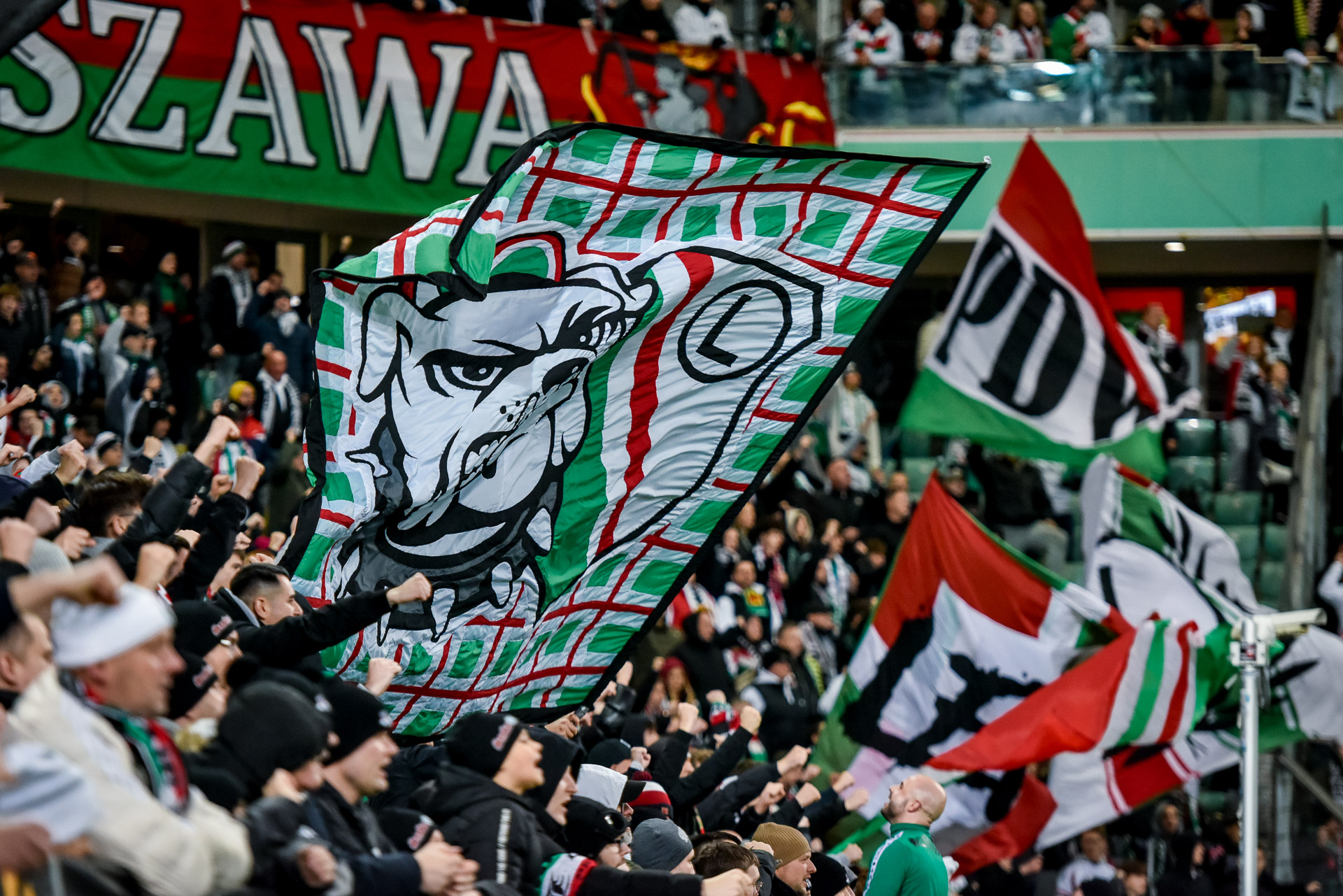 Legia Warszawa - Pogoń Szczecin flaga