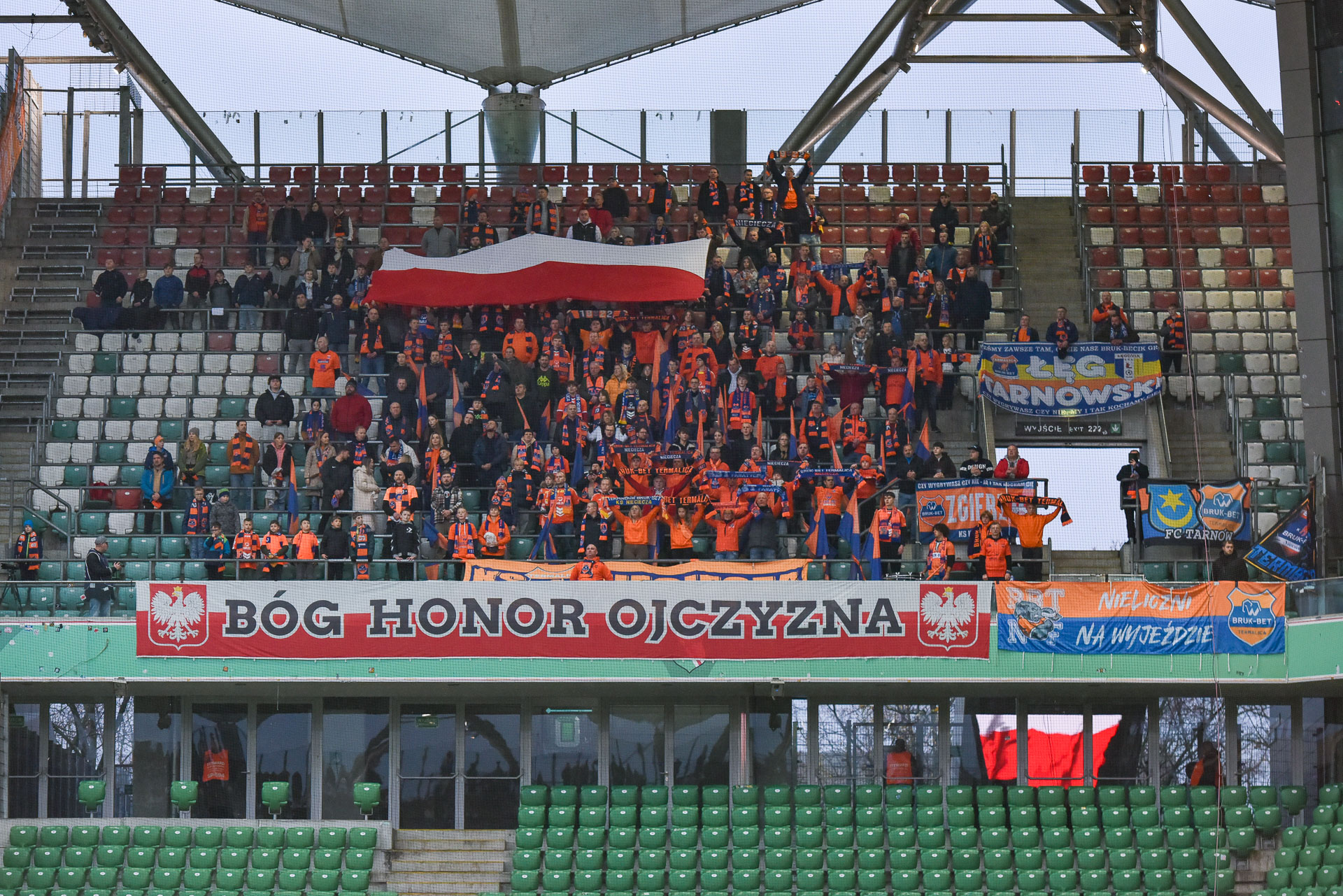Legia Warszawa - Bruk-Bet Termalica Nieciecza sektor gości kibice