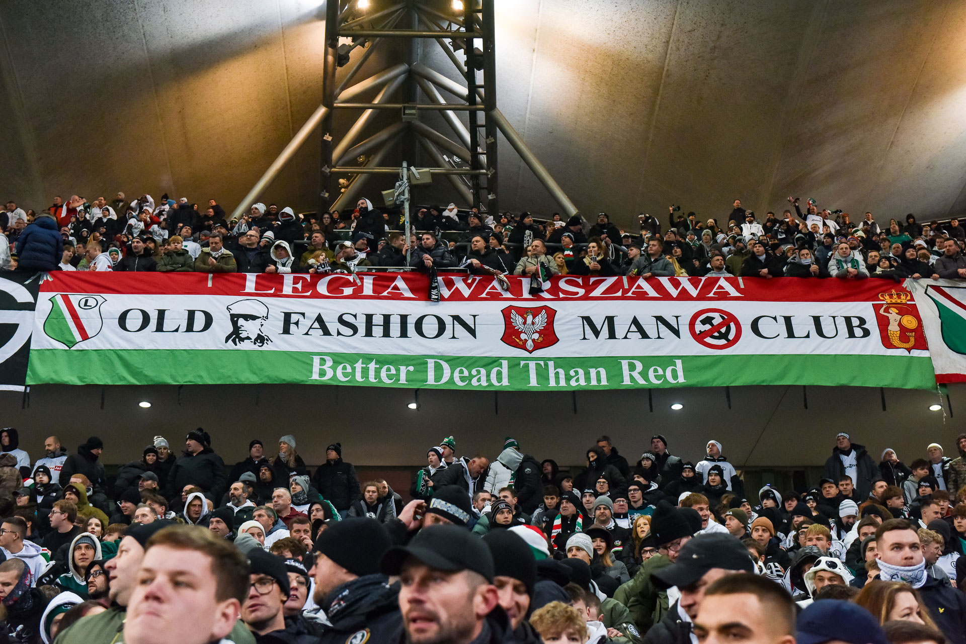 Legia Warszawa - Lechia Gdańsk flaga OFMC,mecz-1585