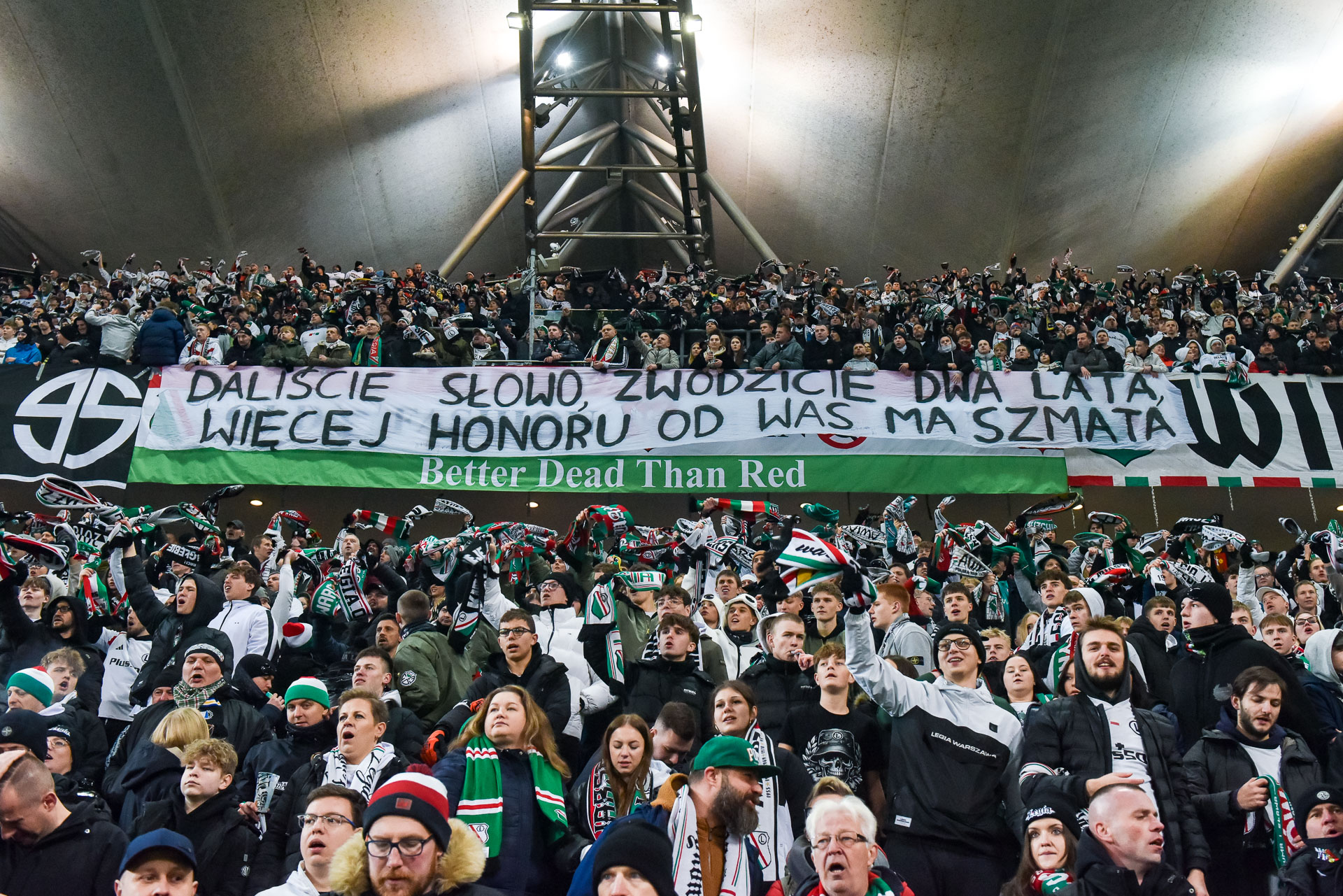 Legia Warszawa - Lechia Gdańsk transparent,mecz-1585