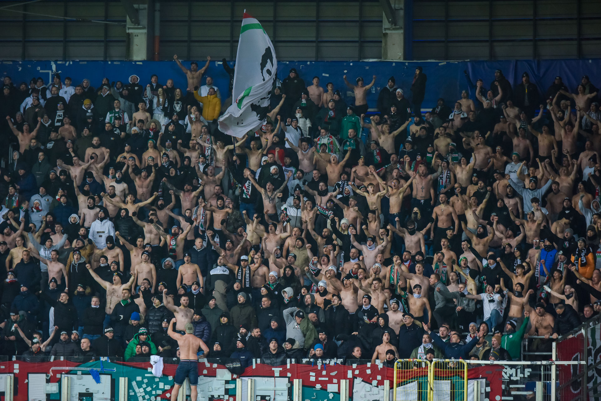 Motor Lublin - Legia Warszawa sektor gości kibice