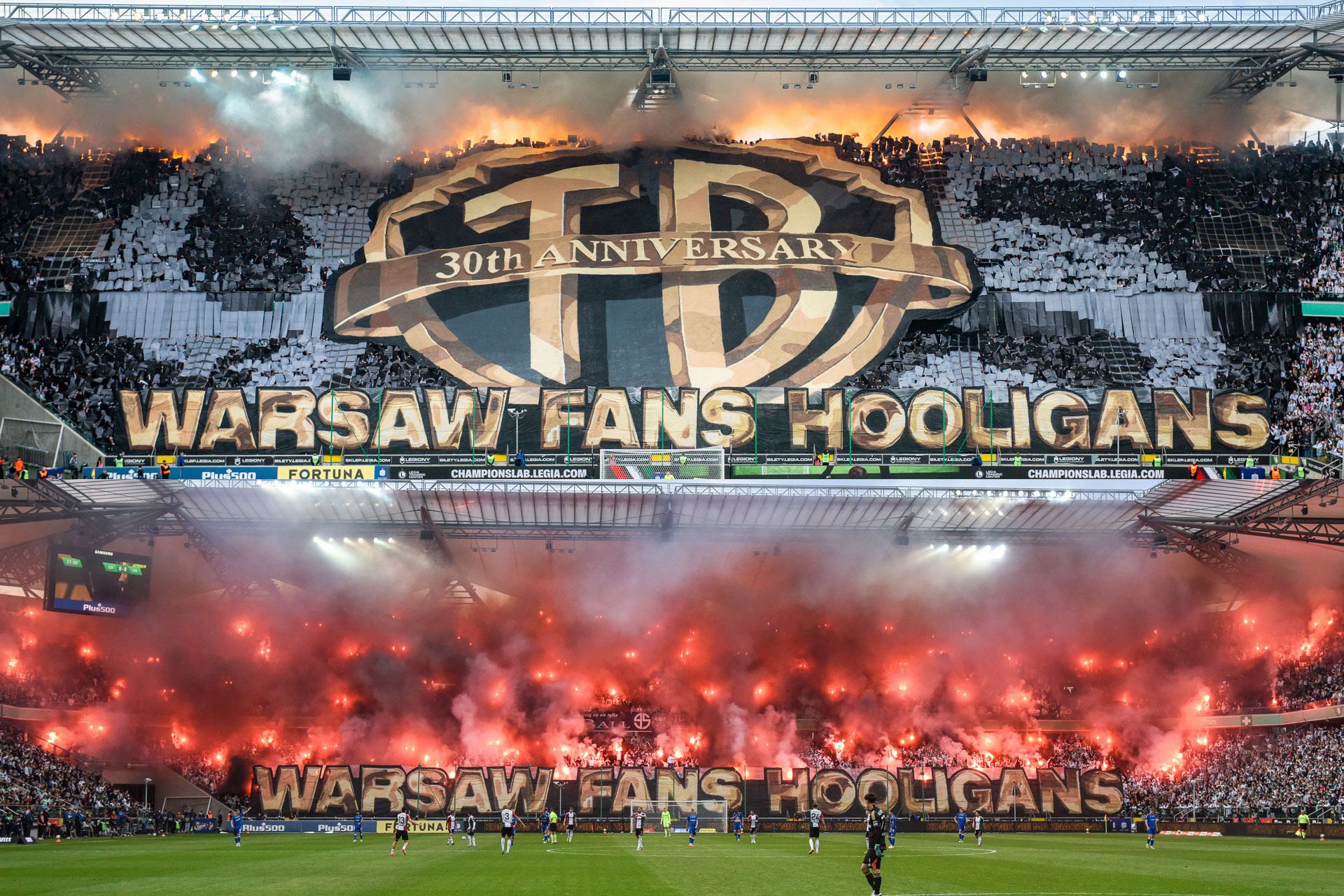 mix Legia Warszawa - Lech Poznań ultras oprawa Teddy Boys 95 TB Warsaw Fans Hooligans WFH