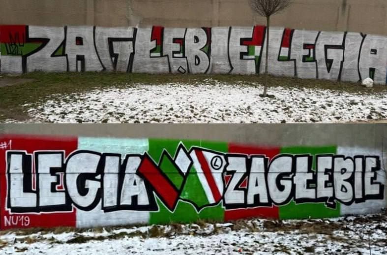 graffiti,Legia i Zagłębie