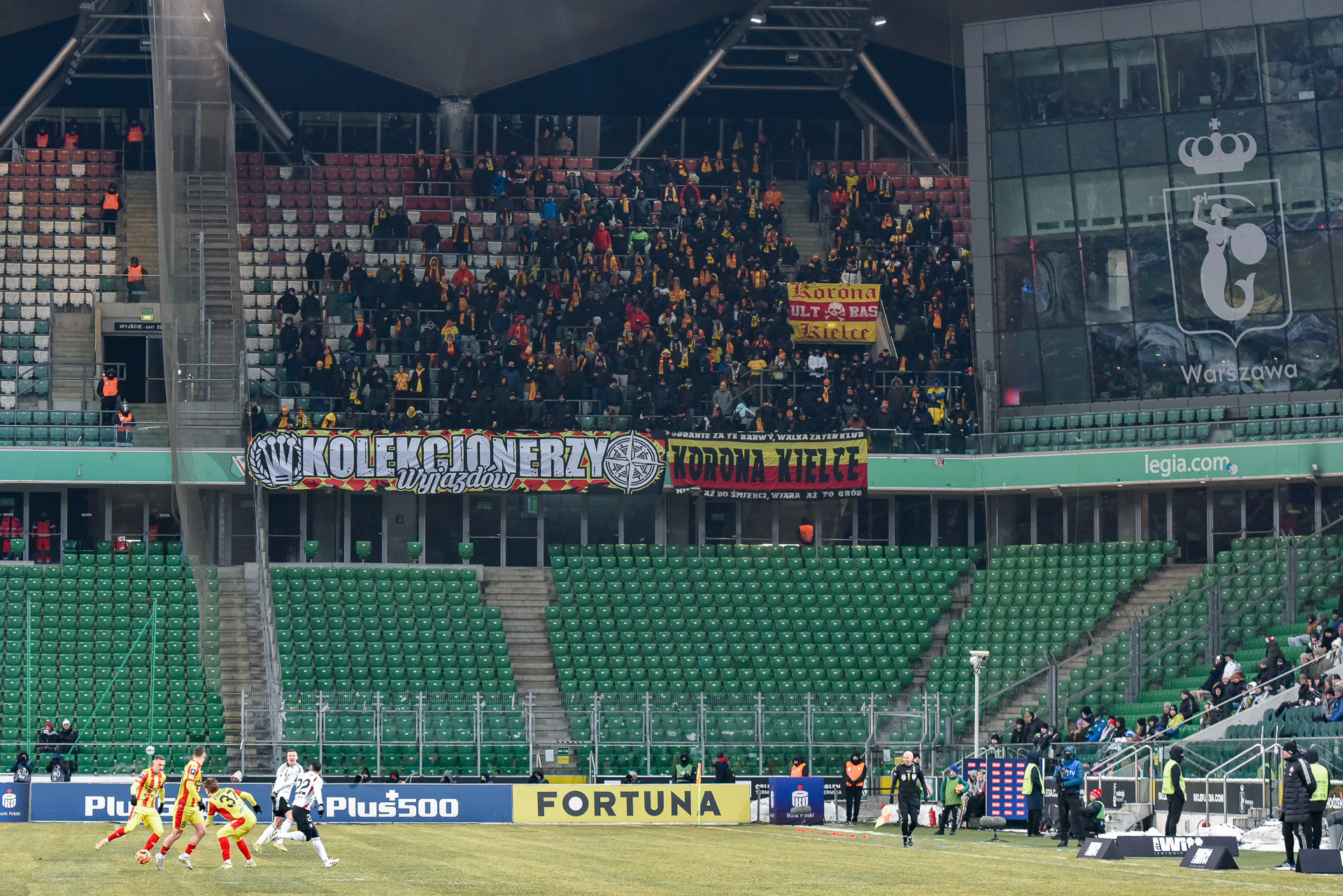 Legia Warszawa - Korona Kielce sektor gości kibice,mecz-1598