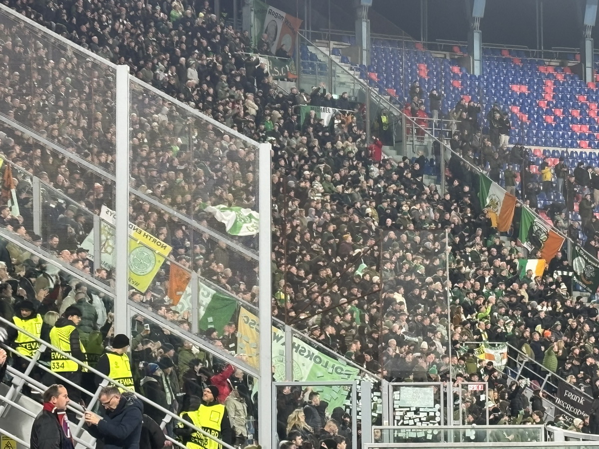 Celtic na wyjazdowym meczu z Bolonią
