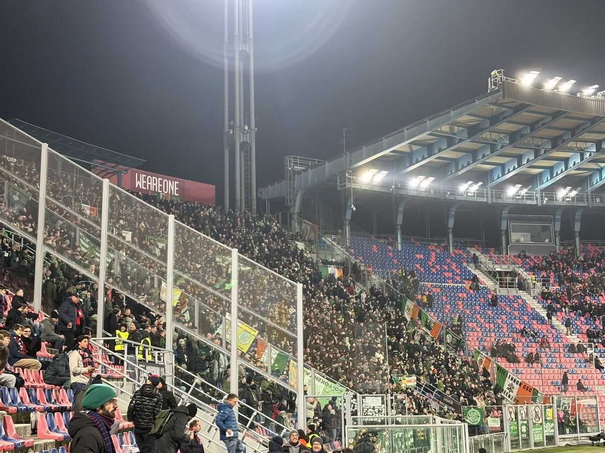 Celtic na wyjazdowym meczu z Bolonią