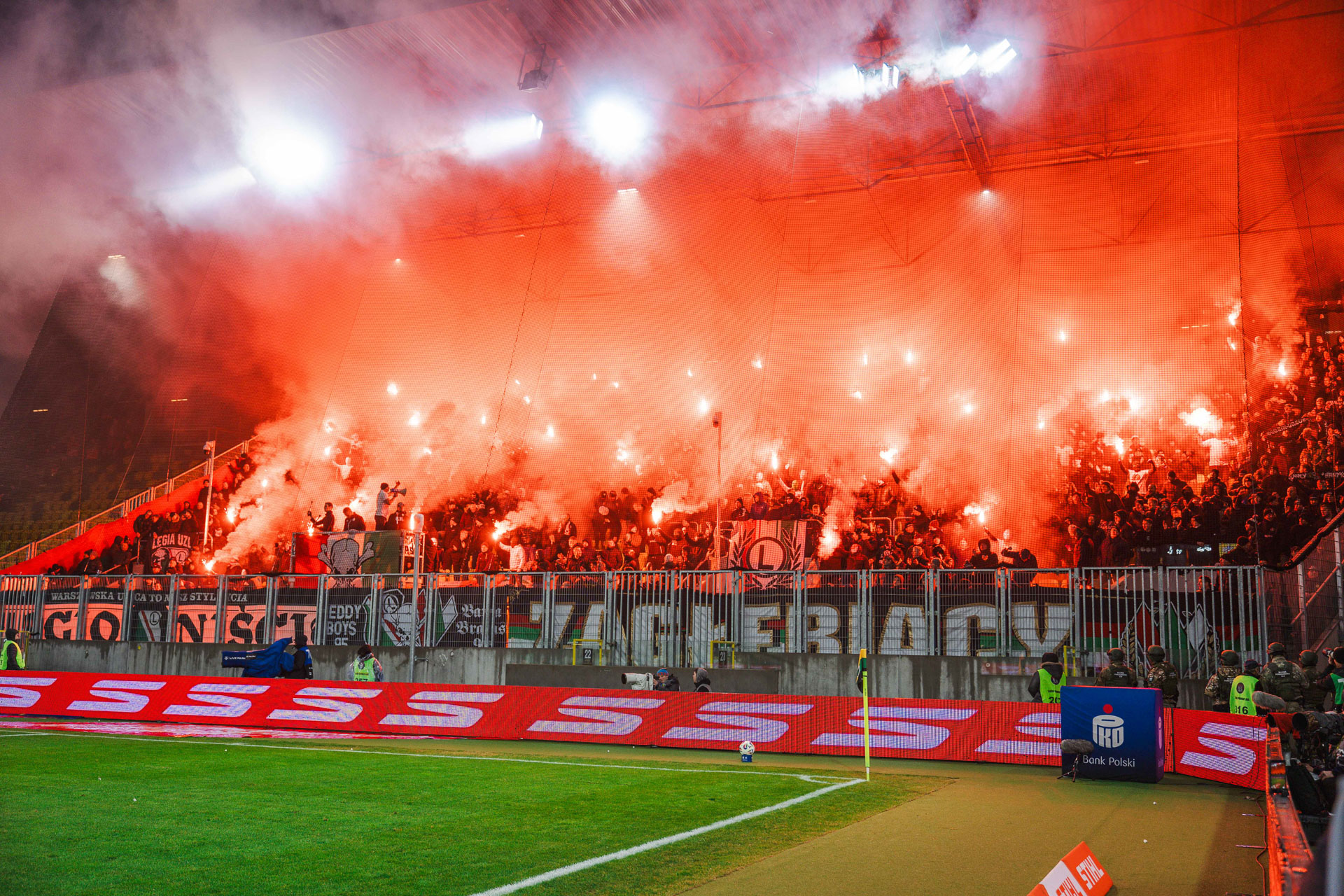 GKS Katowice - Legia Warszawa race ultras kibice sektor gości