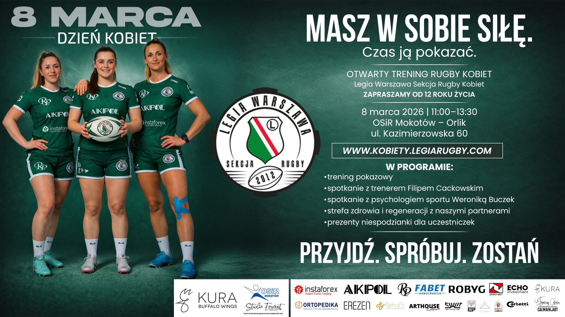 plakat Rugby kobiet nabór